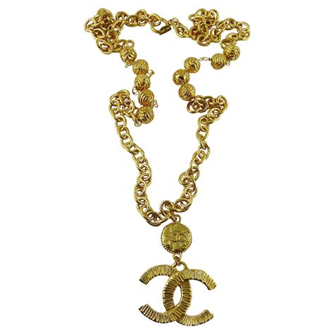 blue gold chanel necklace|genuine chanel necklace.